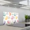 Eieren - Kleurrijk - Patroon keuken achterwand spatscherm klein -3d_schuin