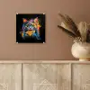 Kat - Graffiti - Kleurrijk - Wafel - Eten plexiglas 5mm klein -sfeer5