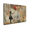 Graffiti - Banksy - Meisje - Street art canvas 2cm klein -z3d
