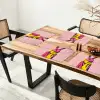 Abstract - Konijn - Sjaal - Geel Placemat vinyl groot -zzsfeer4_Kitchenyeah-website