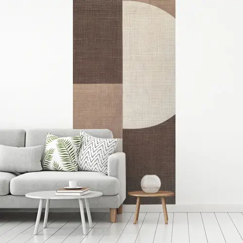 Raster - Halve cirkels - Contrast fotobehang vinyl groot -woonkamer