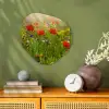 Lente - Bloemen - Rood - Klaproos - Gras - Groen Wandcirkel Organisch Forex 3mm klein -sfeer2