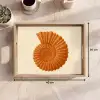 Schelp - Oranje - Ribbels Dienblad Rechthoek middel -USP_Formaat