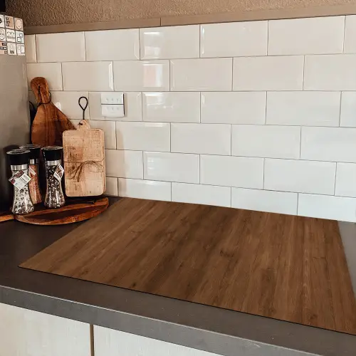 Hardhout - Patronen - Bruin Inductie beschermer vinyl 3mm klein 276 -sfeer3