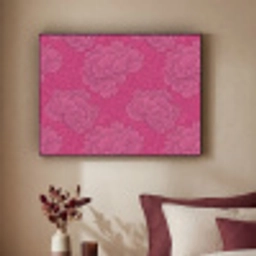 Pioenrozen - Energiek - Roze Textielframe zwart klein 947 -sfeer1