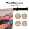 Golvende heuvels - Abstracte planten - Dromerig Wandkleed katoen middel -sfeer2