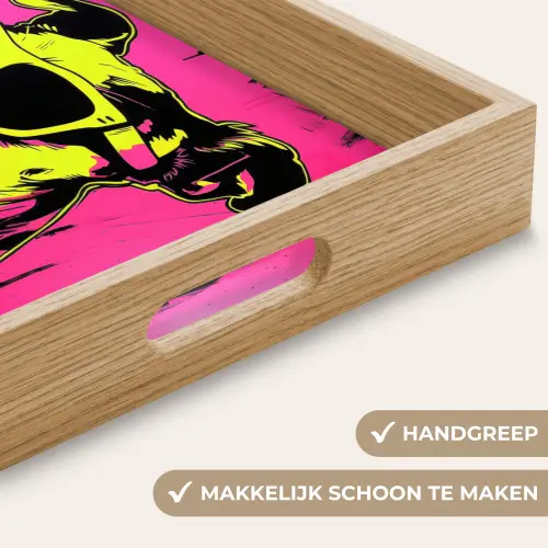 Hond - Zonnebril - Roze - Art Dienblad Rechthoek middel -USP_HandgreepNL