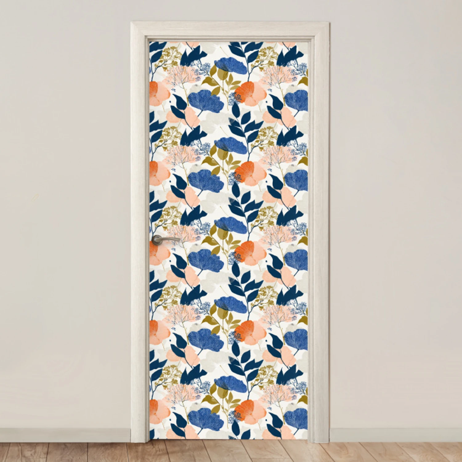 Bloemen - Botanisch - Kleurrijk deurposter klein 289 -3d_beige