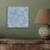 Abstract - Blauw - Bladeren aluminium wit klein -sfeer2