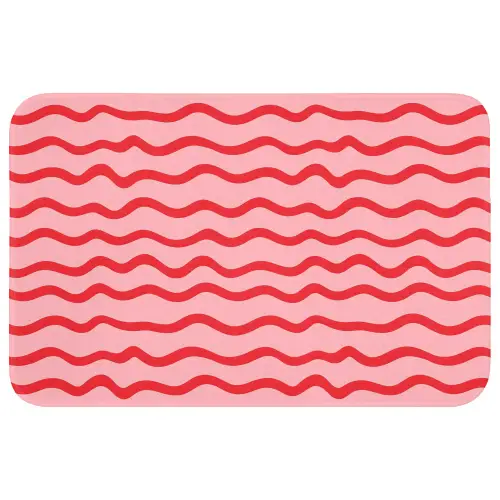 Speels - Patroon - Rood Badmat klein 997 -3d