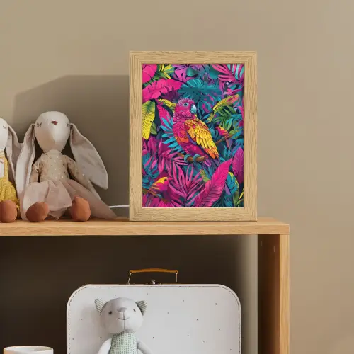Papegaai - Tropisch - Jungle - Kleurrijk Light Box met kabel klein -sfeer2_kind