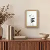 Bladeren - Zwart - Lotusbloem - Minimalitisch Light Box met kabel (Tafellamp) klein -sfeer2