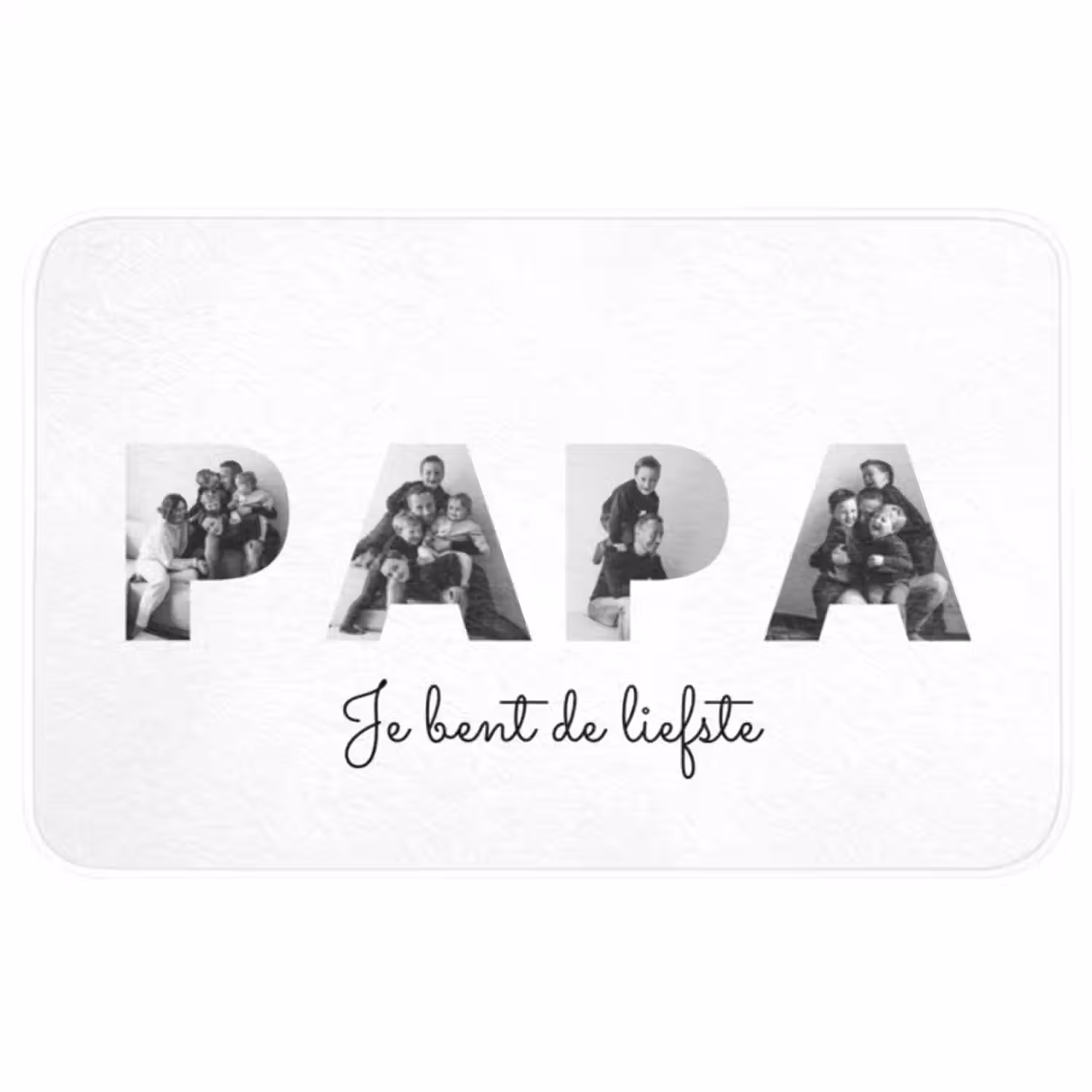 Gepersonaliseerde Wc Mat - Papa - Lettercollage