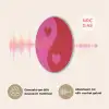 Minimalistisch - Rood - Roze - Hartjes Akoestische PET Vilt - Rond klein -USP_NL
