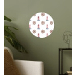 Nautisch - Klassiek - Rood Wandcirkel behangsticker klein 186 -sfeer2