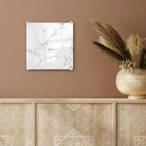 Marmer - Wit - Grijs - Luxe - Marmerlook - Structuur plexiglas 5mm klein -sfeer5
