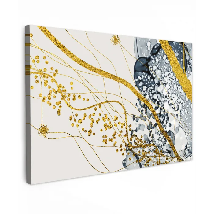 Abstract - Goud - Natuur - Kunst canvas 2cm klein -z3d