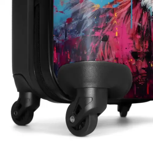 Chimpansee met bril in graffiti stijl NBS - Handbagage koffer - Kinderen Unisex middel -wiel