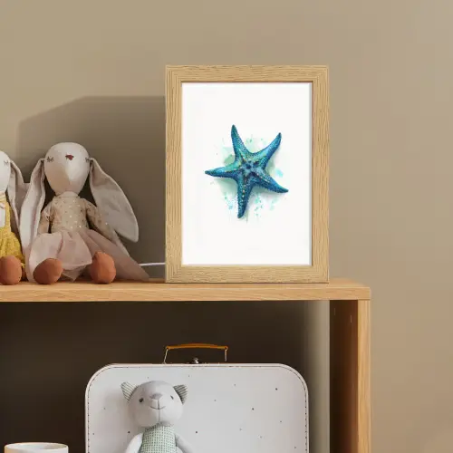 Zeester - Blauw - Spetters Light Box met kabel klein -sfeer2_kind