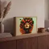 Vrouw - Aardbeien - Kroon Light Box met batterij (Wandlamp) middel -sfeer2