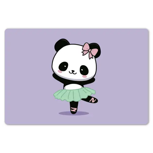 Dansende panda - Paars - Sierlijk - Kawaii Placemat vinyl groot -zzsfeer1_Kitchenyeah-website