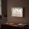 Surfboard - Palmbomen - Kleurrijk Light Box met batterij (Wandlamp) middel -sfeer1
