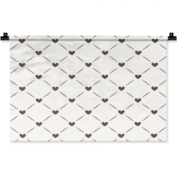 Patroon - Hartjes - Strepen - Ruiten Wandkleed katoen klein 269 -zz3d