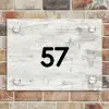 Witgrijs hout - Traditioneel Naambord Rechthoek middel -sfeer3