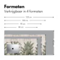 Bananenbladeren - Beton - Groen Muismat XXL klein -sfeer5