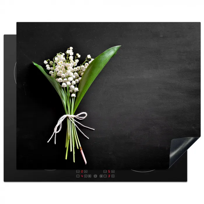 Lelietjes van dalen - Bloemen - Strik - Flora Inductie beschermer vinyl 3mm groot -3d
