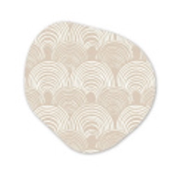 Golven - Structuur - Beige Wandcirkel Organisch Forex 3mm klein 629 -3d