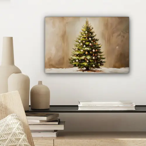 Kerst - Sfeer - Groen canvas 2cm klein -sfeer6