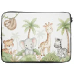 Dieren - Jungle - Pastel laptophoes neopreen klein -zkaufland3dotto