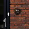 Bruine vlakken - Modern Naambord Organisch middel -sfeer1