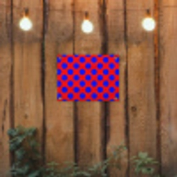 Dots - Klassiek - Rood tuinposter los doek klein 239 -sfeer1