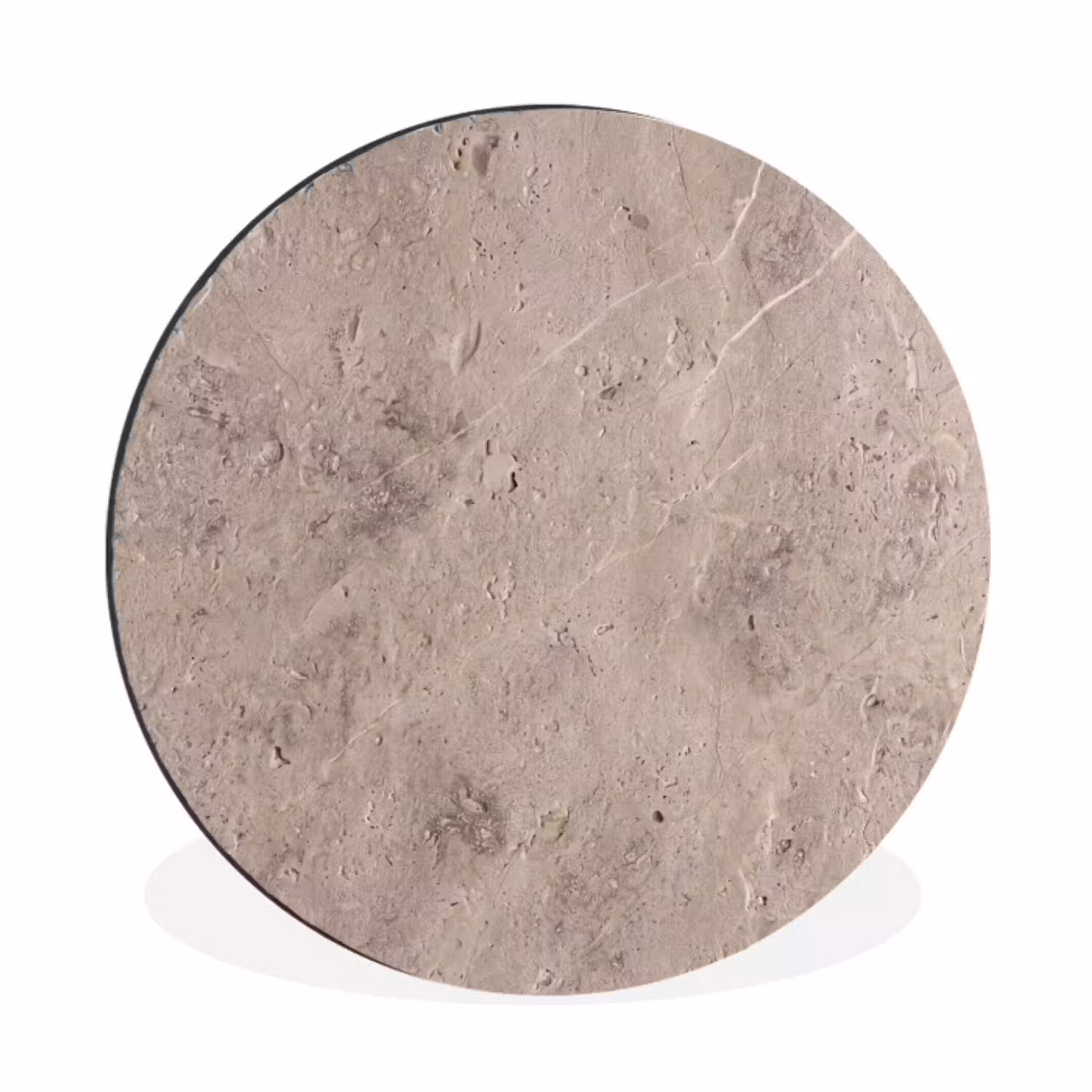 Textuur - Steen - Patroon - Rustiek - Beige Wandcirkel aluminium klein -3d