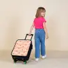 Oranje krabben op golvende achtergrond Kinderkoffer - Zwart klein -sfeer1