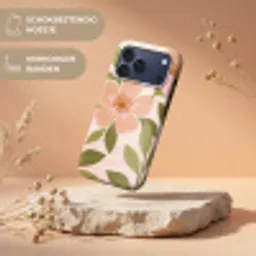 Grafisch - Bloemen - Roze Toughcase MagSafe Apple iPhone 17 Pro Max klein -USP_RandenV_NL