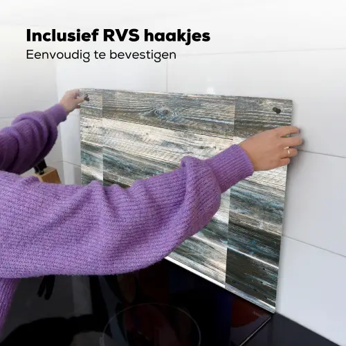 Vintage - Patroon - Hout Inductie beschemer met haakjes klein 777 -ky-ophangen-nl