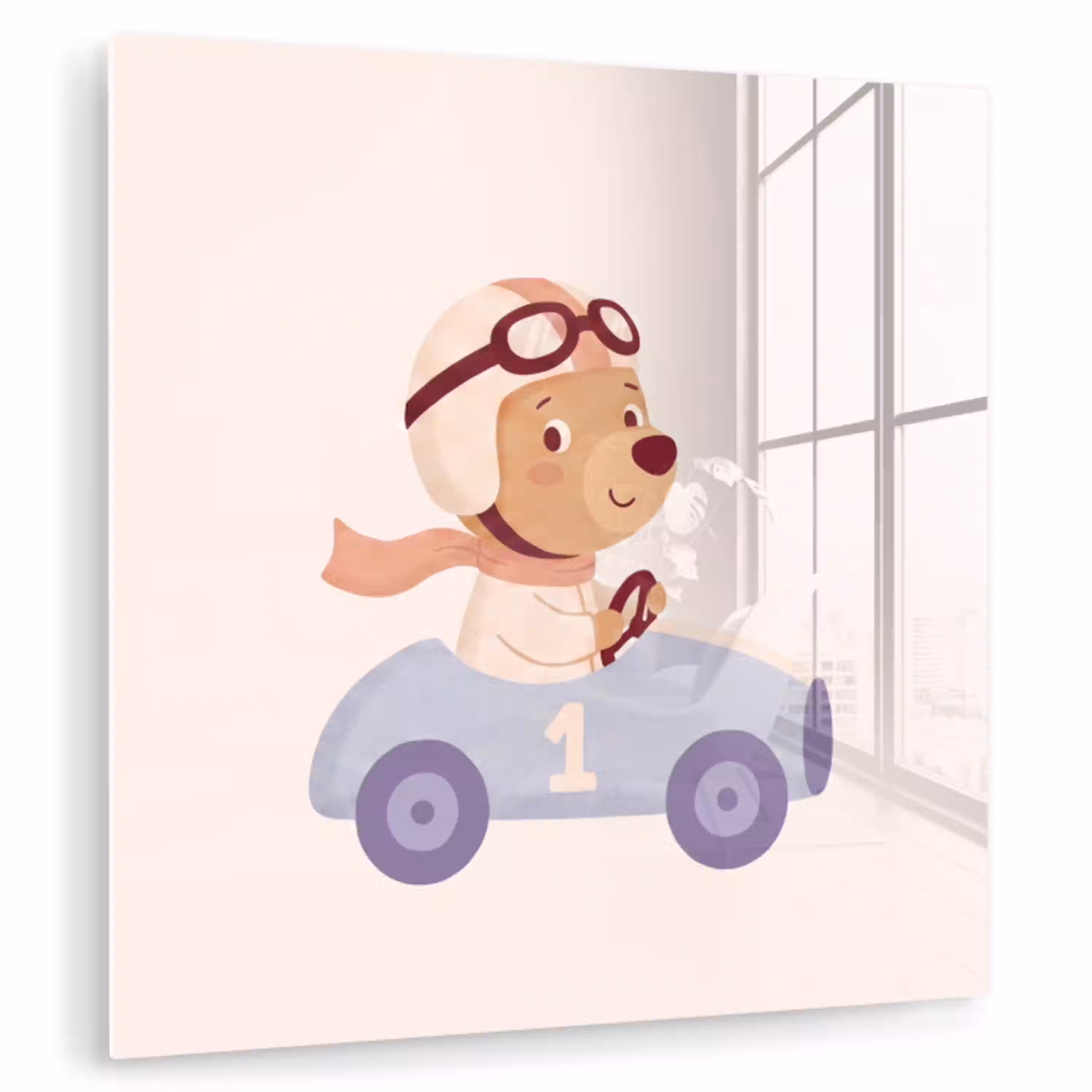 Beer - Auto - Kinderkamer - Cartoon - Speels plexiglas 5mm klein -zzzproduct_nieuw