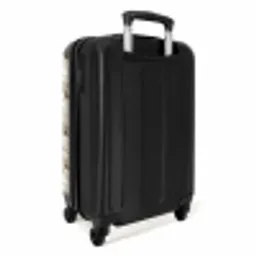 Touw - Gebreid - Beige NBS - Handbagage koffer - Volwassenen Unisex middel -achterkant
