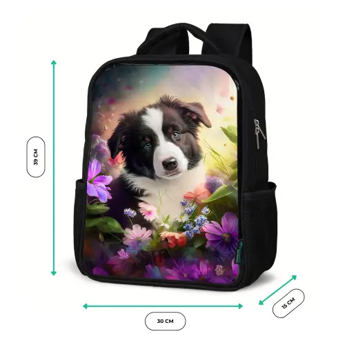 Lasse het Hondje Rugzak - Zwart middel -productfoto_formaten