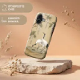 Kraanvogels - Water - Beige Toughcase MagSafe Apple iPhone 17 klein -USP_RandenV_DE