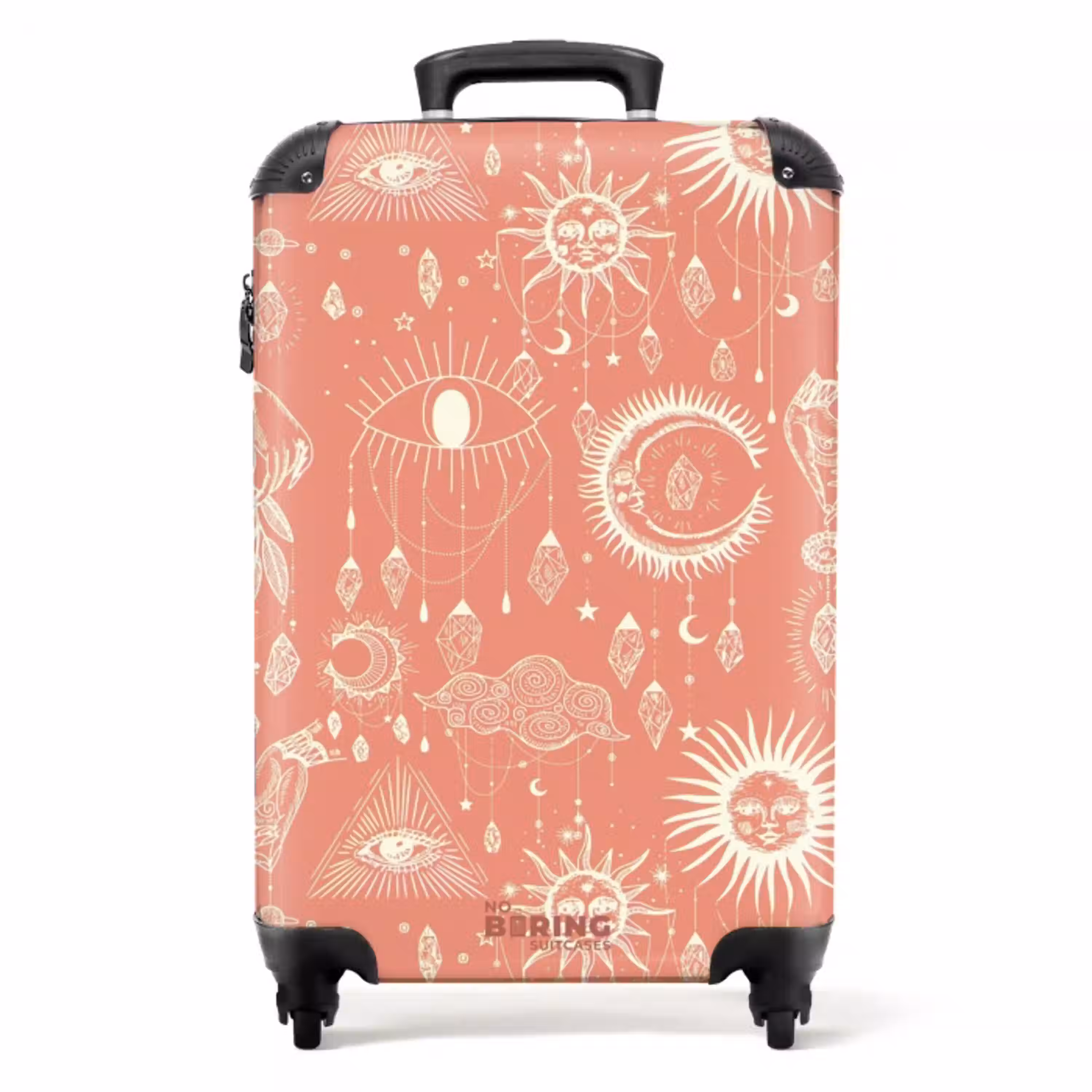 Boho - Rood hemelpatroon NBS - Handbagage koffer - Unisex middel -productfoto_recht