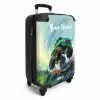 Groene Monstertruck met Penseelstreken NBS - Handbagage koffer - Kinderen Unisex middel -productfoto_3d