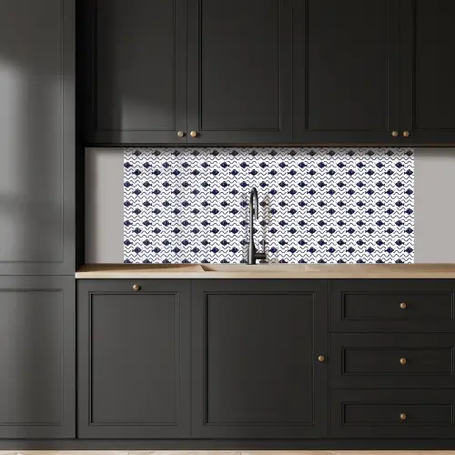 Oceaan - Visachtig - Blauw - Wit keuken achterwand 2 middel 871 -sfeer1