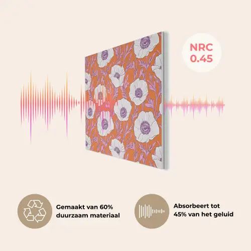 Bloemen - Grafisch - Oranje PET vilt klein 837 -USP_NL
