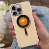 Pannenkoek - Koekenpan - Boter - Minimalistisch Hoesje iPhone 16 Pro Max met koord klein -sfeer3