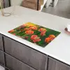 Bloemenveld - Zonnestralen - Oranje Inductie beschermer vinyl 3mm klein -sfeer8