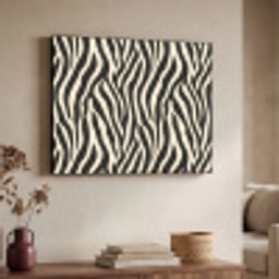 Zebra - Print - Klassiek - Zwart Textielframe zwart klein 947 -sfeer3